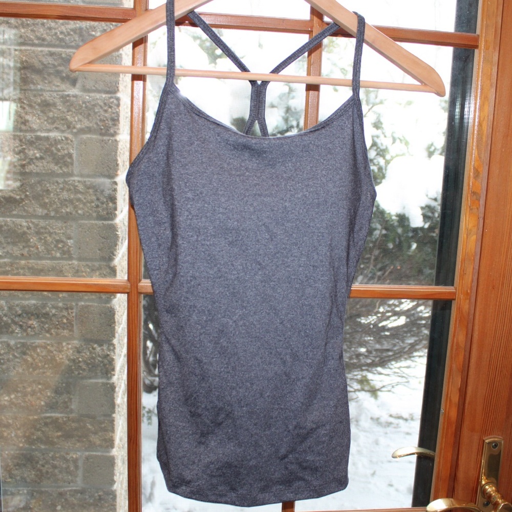 Old Navy Active Gray Racerback Sport Bra Tank Sm